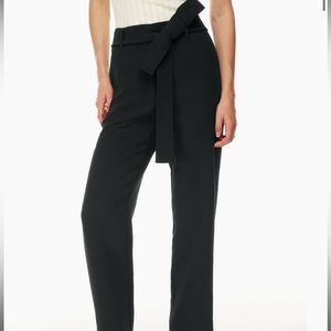 PERFECT Aritzia Wilfred Tie Front Pant, Regular, Black, Size 10